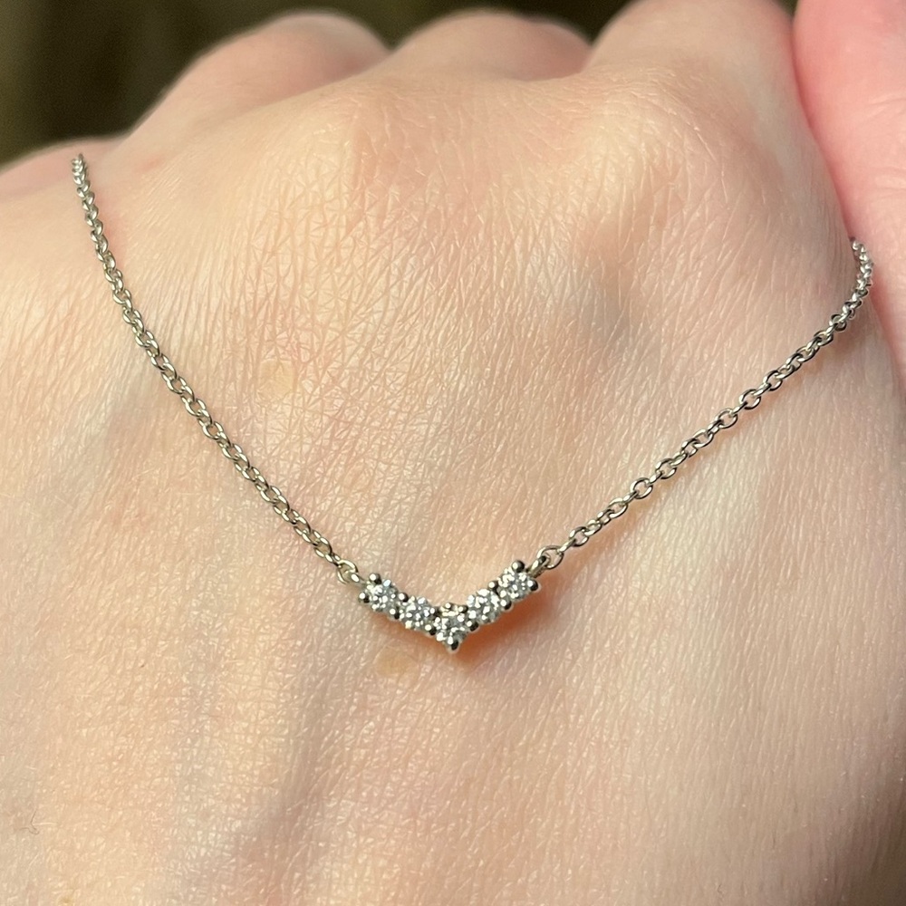 PD Paola V Silver Necklace CZ